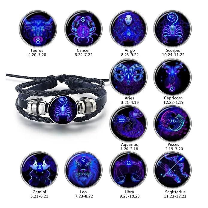 Zodiac Leather Braided Bracelet | š„FLAT 50% OFF SALEš„