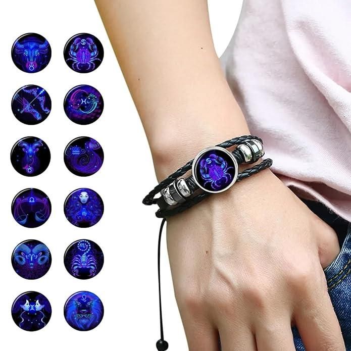 Zodiac Leather Braided Bracelet | š„FLAT 50% OFF SALEš„