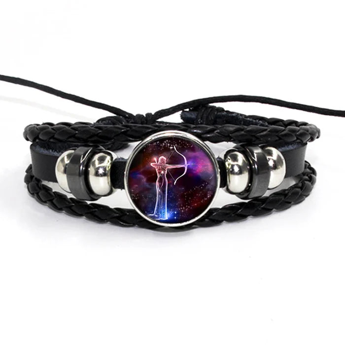 Zodiac Leather Braided Bracelet | š„FLAT 50% OFF SALEš„