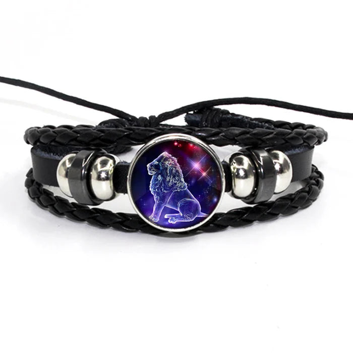 Zodiac Leather Braided Bracelet | š„FLAT 50% OFF SALEš„