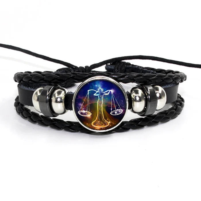 Zodiac Leather Braided Bracelet | š„FLAT 50% OFF SALEš„