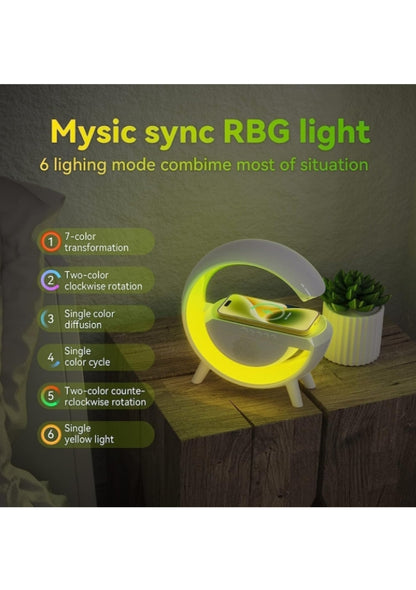 🔥3-in-1 G-Shape RGB Lamp with Bluetooth Speaker & 15W Wireless Charger🔥