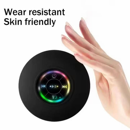 🔥 Waterproof Bluetooth Shower Speaker – RGB Lights, Strong Suction Cup & Built-in Mic 🔥