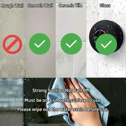 🔥 Waterproof Bluetooth Shower Speaker – RGB Lights, Strong Suction Cup & Built-in Mic 🔥