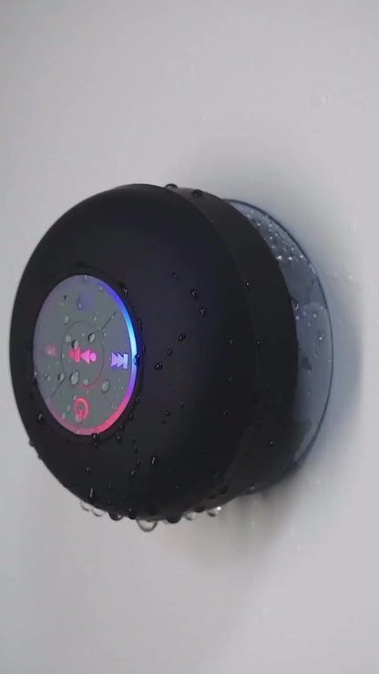🔥 Waterproof Bluetooth Shower Speaker – RGB Lights, Strong Suction Cup & Built-in Mic 🔥